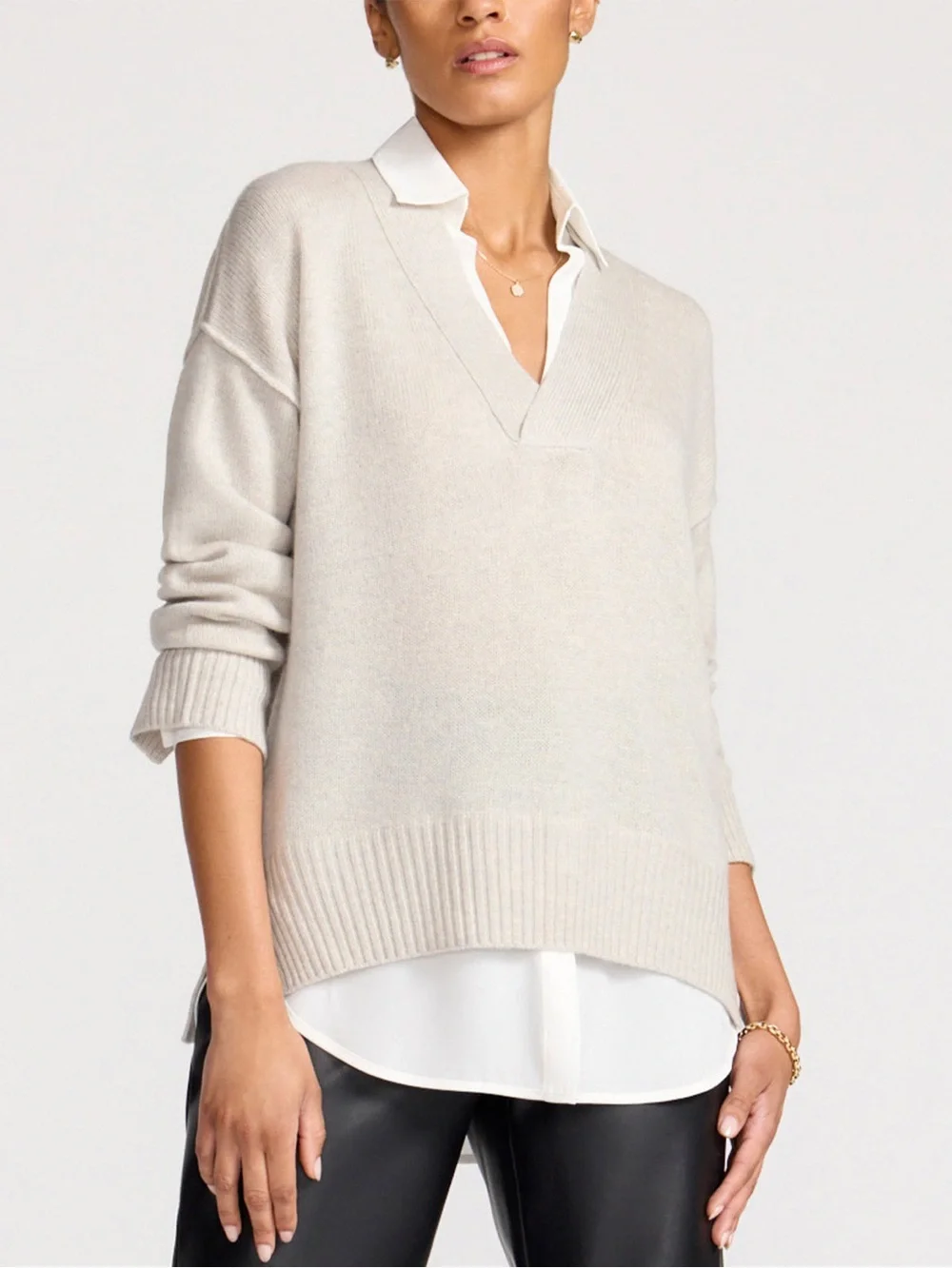 Brochu Walker The Holm Layered Vee Sweater size xs